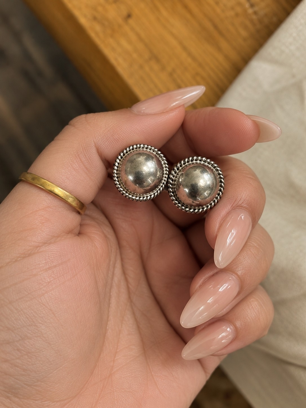 Vintage LATON TAXCO Mexico 925 Sterling Silver Earrings808